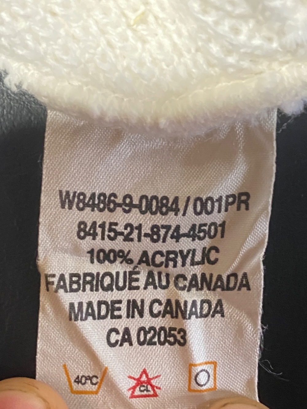 White Ski Mask/ Balaclava Universal Size Canadian Military Surplus Cold Weather - Picture 3 of 3